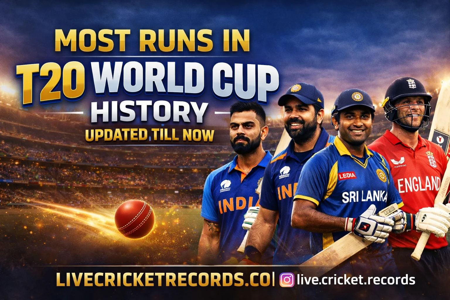 Most Runs in T20 World Cup History